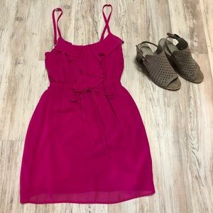 Hot pink dress!